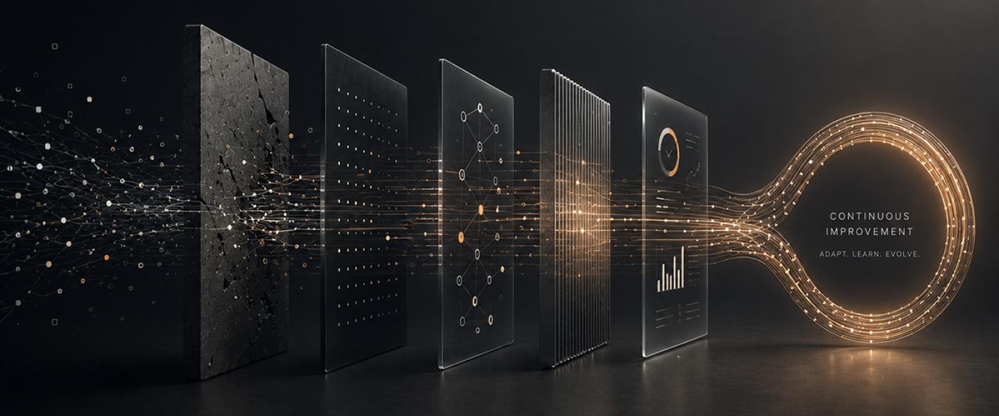Keido Insights banner representing AI systems, analysis and transformation